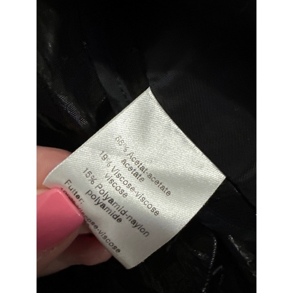 Akris Punto Black Metallic Print Blazer Jacket Size 6 - Picture 6 of 6